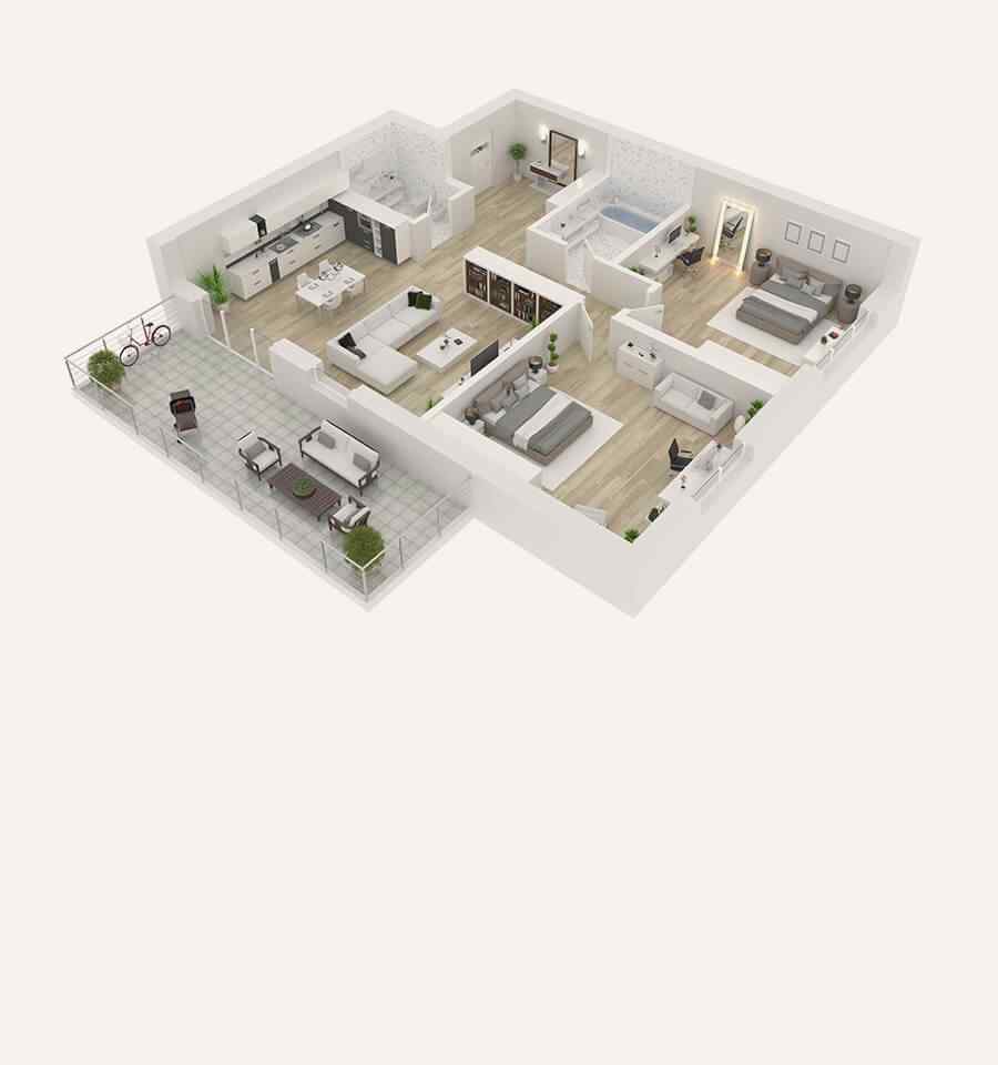 Two and a half Bedroom